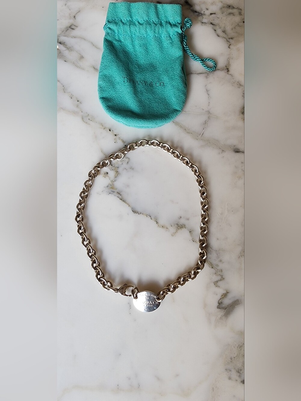 Tiffany & Co. Silver Chain Tag Necklace - Please Return To Tiffany Collection - Picture 3 of 9